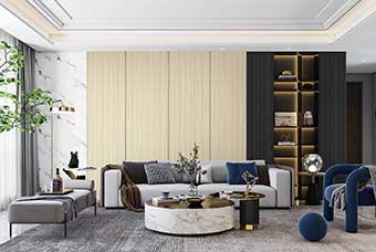 莆田轻奢风格-客厅